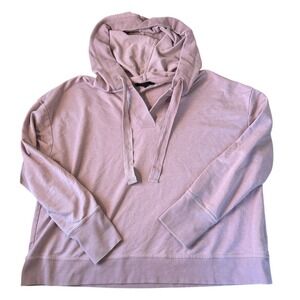 Jane + Delancey Loungewear Hoodie XL Pink Long Sleeve V-Neck Pullover Sweatshirt